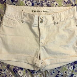 Rhythm in Blues white demin shorts